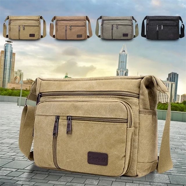 egugny1686217139965 Men's Vintage Canvas Crossbody Messenger Bag – - Image 1