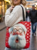 Women's Christmas Tote Bag – Santa Claus Design with - Image 2