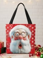 Women's Christmas Tote Bag – Santa Claus Design with - Image 10
