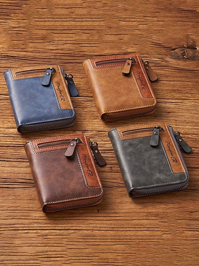 hryees1764236551623 Men's Faux Leather Wallet - Large Capacity, Multiple - Image 1