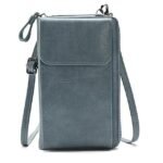 Women's Vintage Faux Leather Crossbody Wallet with Zipper, - Image 17