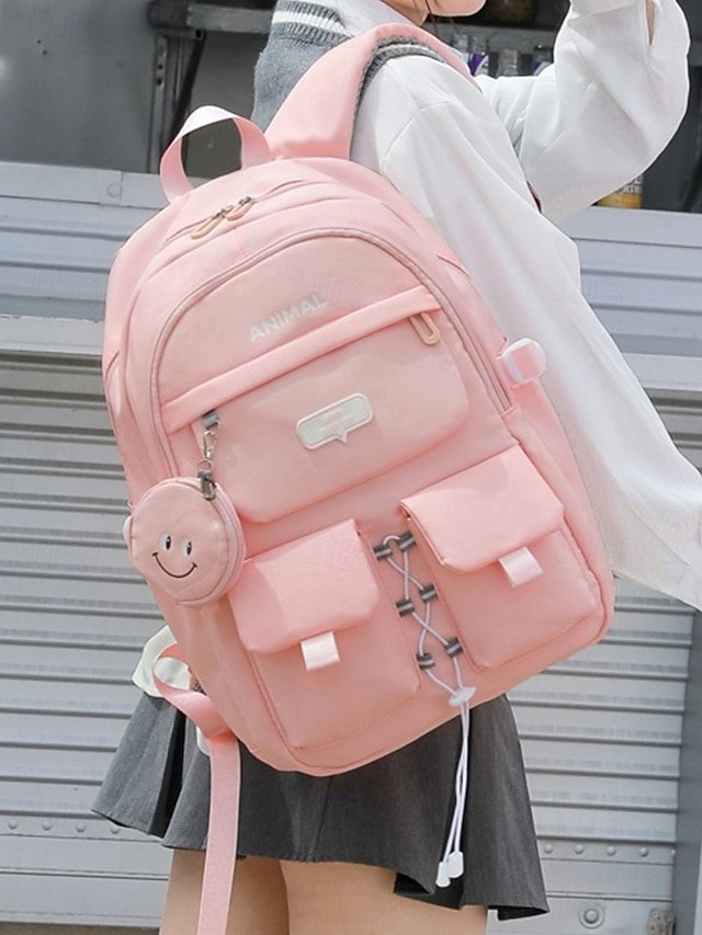juyqng1751536313967 Waterproof Teen Girls Backpack with Pendant Coin Purse - Fashion - Image 1