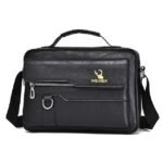 Men's Faux Leather Crossbody Messenger Bag – Vintage - Image 15
