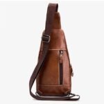 Men's Crossbody Bag Chest Bag Nappa Leather Outdoor Daily - Image 7
