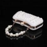 Elegant Pearl Clutch Bag – Luxury White Beaded Evening Purse - Image 4