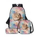 Galaxy Cat Print Backpack with Large Capacity – Cute Animal - Image 12